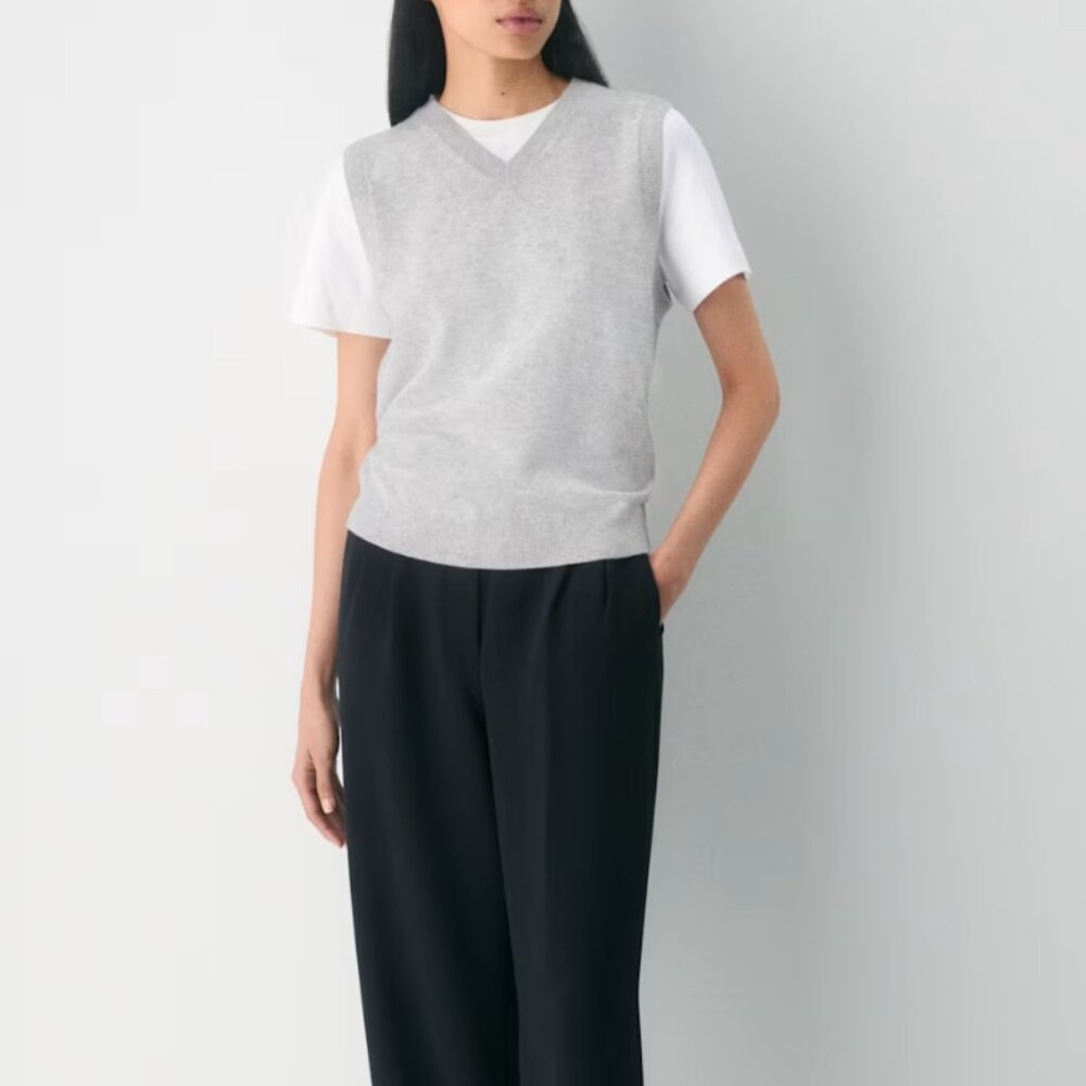 Aritzia Bare Cashmere V-neck Sweater Vest
